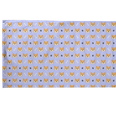 Serviette à thé à motif shiba shiba