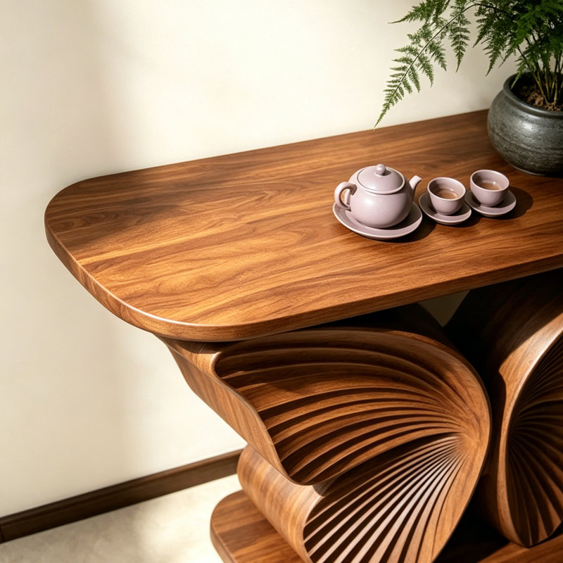 Nouvelle console en bois de style chinois, 35.4" H x 47.2" W x 15.7" D