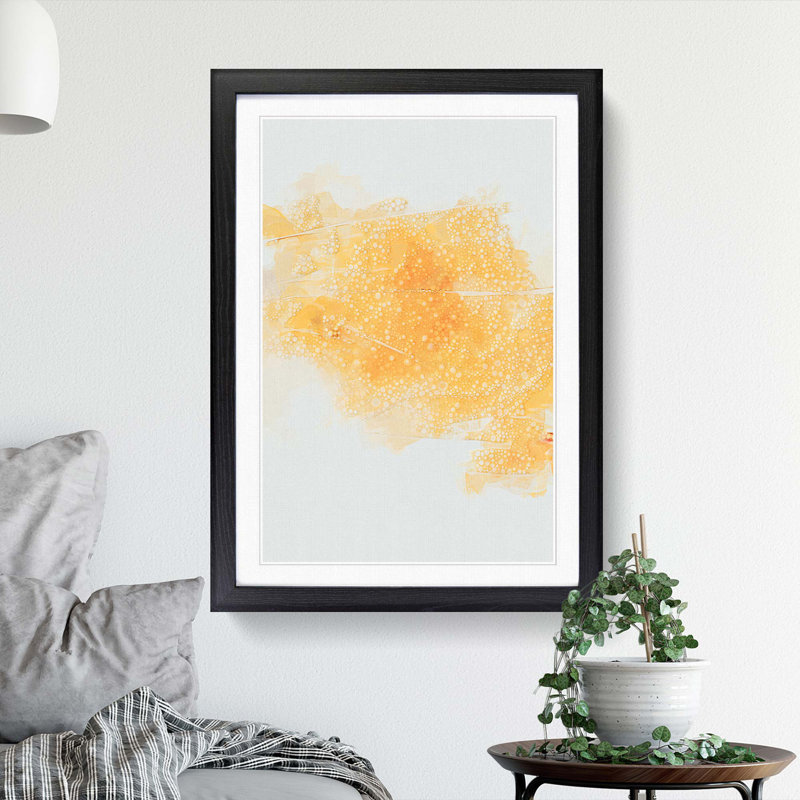 Soda Stream Storm in Abstract - Picture Frame Graphic Art Print, Black Framed, 65cm H x 48cm W x 2cm D