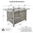 60000 43" Grey Open Weave Propane Gas Fire Pit Table, With Bohemian Design, Glass Wind Guard, And 20Lbs Storage For Patio Garden 43 Inch Rectangular , In Grey, Blue Stone Decoration Tempered Guard-1491381254
