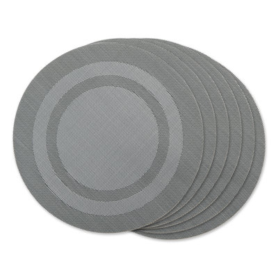 Canas Vinyl Solid Colour Round Placemat