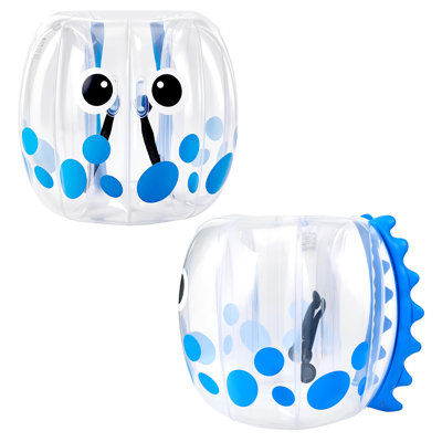 2-Pack Inflatable Bumper Balls 4FT Human Bubble for Teens Blue, for Backyard, Camping, Picnic, Park, Lawn, and Outdoor Team Gameplay, Thickened PVC Material, Sumo Hamster Ball with Handle