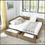 Grand lit capitonné avec rangement capitonné, cadre de canapé-lit avec dossier et accoudoirs confortables, grand lit pour chambre à coucher, salon, velours