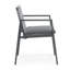 Ensemble de 2 fauteuils de salle à manger en aluminium avec coussins pour terrasse