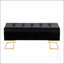 Banc de rangement en acier doré-1244226177
