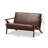 Kiger Bianca Mid-Century Modern Wood Tufted 2-Seater Loveseat-1880319479