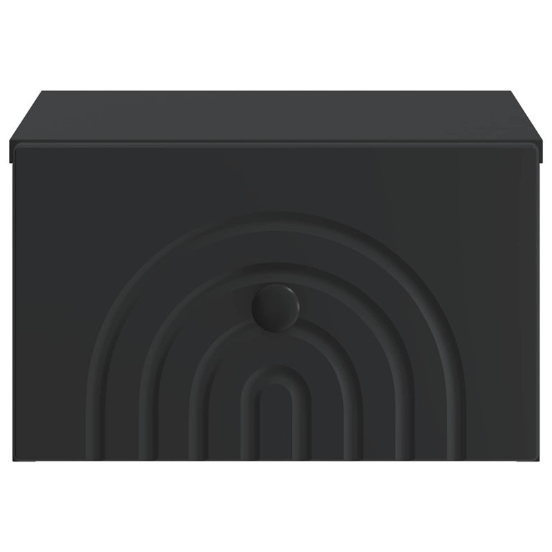 33cm W Manufactured Wood Bedside Table, Black