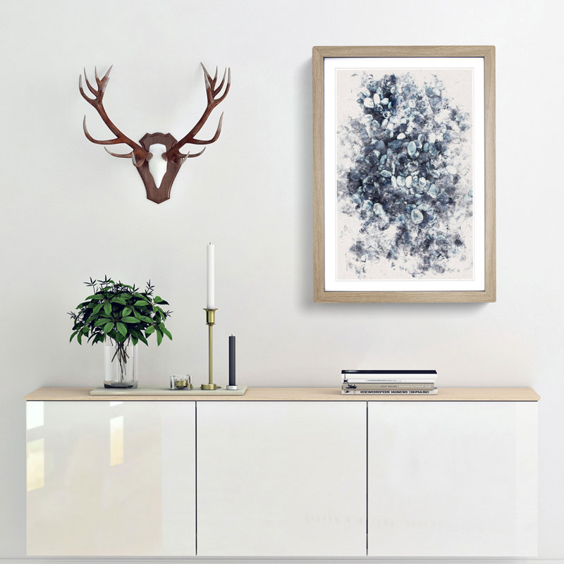 Pebbles on the Beach - Framed Print, Oak Framed, 87cm H x 62cm W x 2cm D