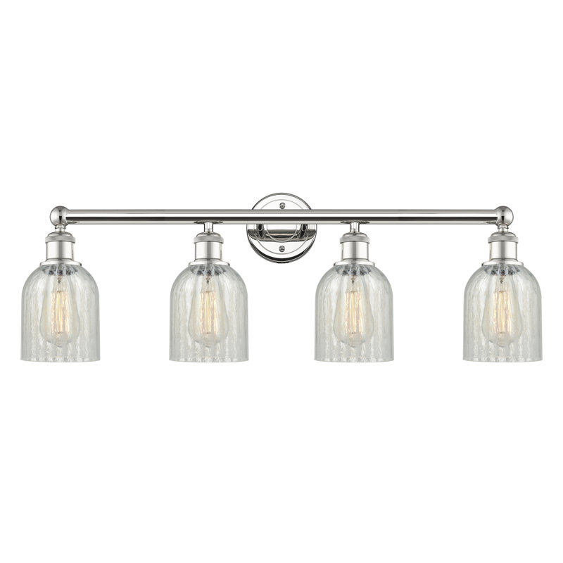 Éclairage pour meuble-lavabo 4 lumières 32 pouces Reiko, Mouchette, Nickel poli