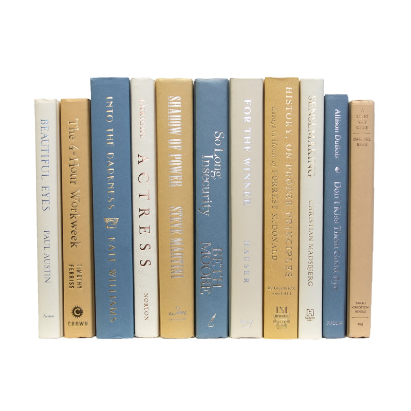 Livres décoratifs - Ensemble de livres Magnolia - 1 pied de livres bleus et brun clair