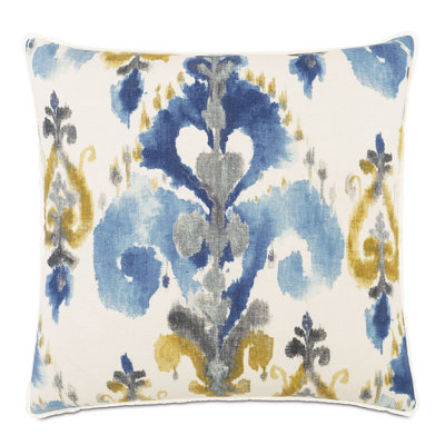 Aoki Fringed Linen Reversible Throw Pillow
