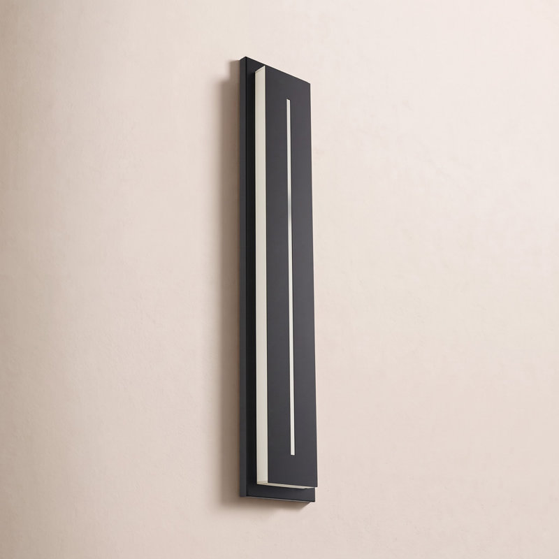Plafonnier encastré d'extérieur à DEL noir minuit, H 36 po, 3500 K