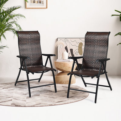 Rattan Patio Folding Chair Folding Chair Set
