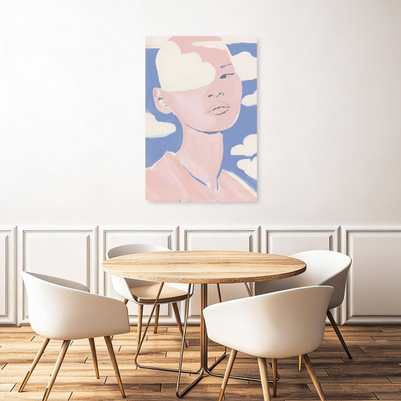 Dreamy Cloud Portrait Abstract Dreamy Ethereal Portrait Landscape Wall Art Print 1 Piece Wrapped Canvas Wall Art