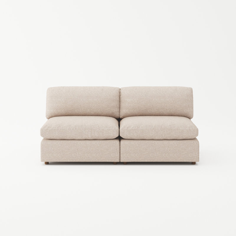 Causeuse rembourrée Jossa, Beige