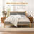 Mid-Century Upholstered Platform Bed-1303522901