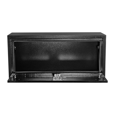 Boîte à outils pour dessous de caisse - Caisse de camion imperméable robuste pour camionnette avec verrou, 24 po x 14 po x 16 po / 30 po x 14 po x 16 po, acier noir