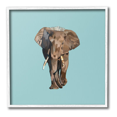 Elephant in Tiara Crown Framed Giclee Art by Amelia Noyes
