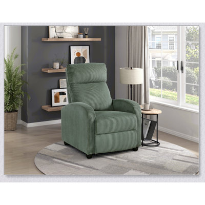 Fauteuil inclinable moderne avec dossier en velours côtelé, meubles de salon confortables et durables
