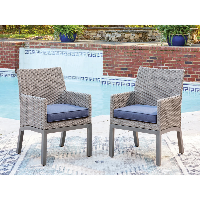 Ensemble de 2 chaises d'extérieur avec coussin Cogswell