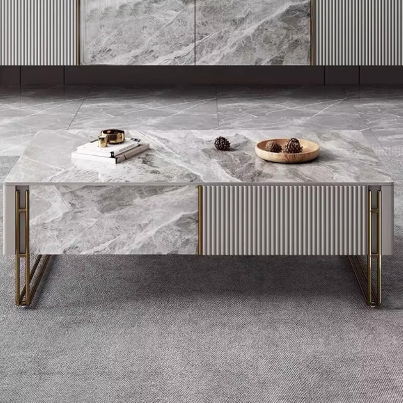 Italian classic coffee table, 17.71" H x 39.37" L x 23.62" W, Gray