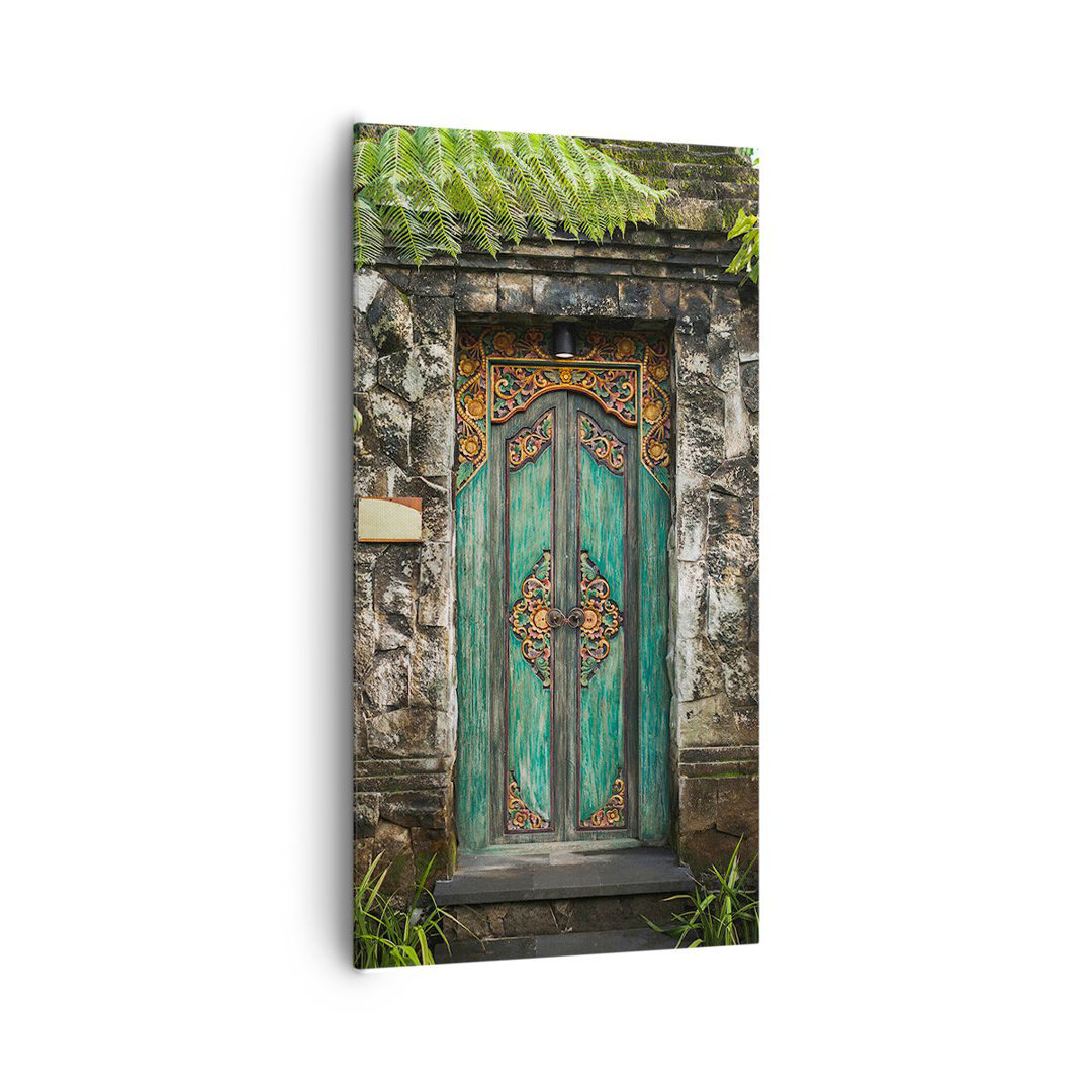 Leinwandbild Gate Door Green