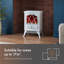 E Cairns 38cm W White Electric Fireplace with 1800 BTU