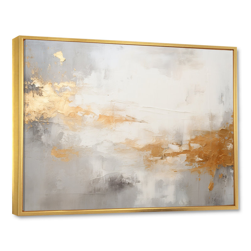 «Elegant Sky Whispers IV», reproduction sur toile, Cadre flottant doré, 30" H x 40" W