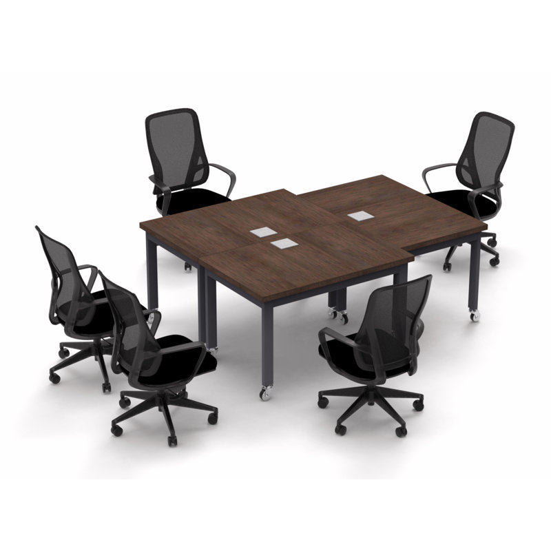 5 Person Conference Meeting Tables with 5 Chairs Complete Set, Java