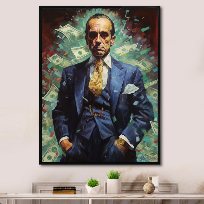 Iconic Pop Art I - reproduction sur toile, Cadre flottant noir, H 32 po x l 16 po x P 1 po