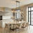 45-Inch 5-Light Chandelier with Irregular Glass