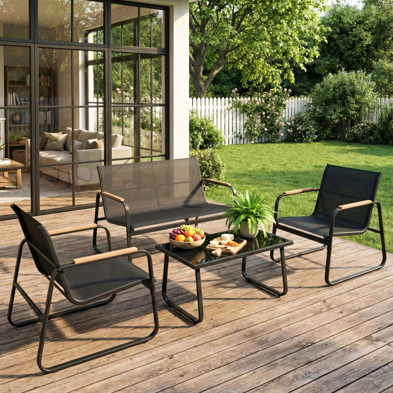 4 - Person Patio Dining Set with Rectangular Table
