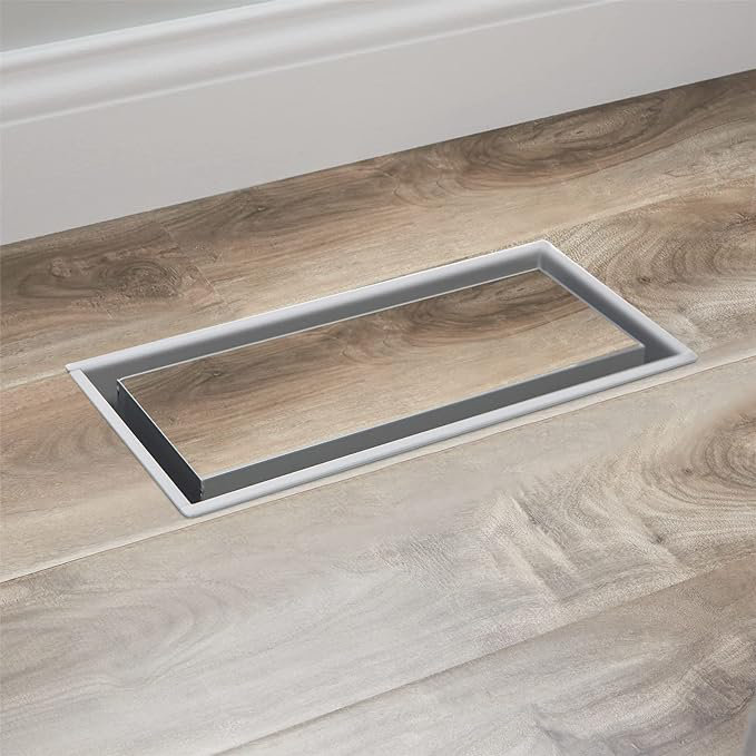 Couvercle de ventilation en acier inoxydable L 10,9 po VENTRAY, H 1,9 po x L 10,9 po x P 5 po, Blanc