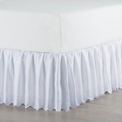 Martex Double Baratta Stitch Embroidered Platform Bed Skirt