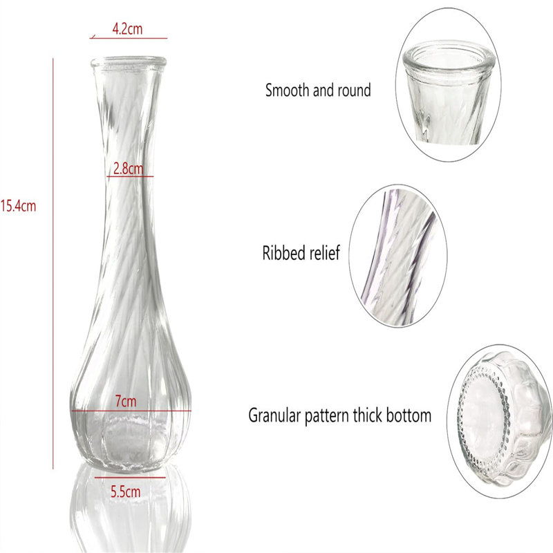Dalyah Glass Floor Vase, Clear