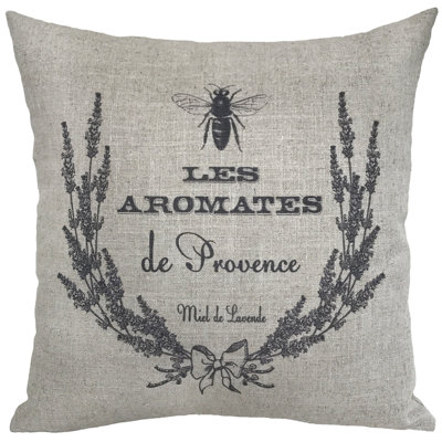  French Bee Linen Throw Pillow