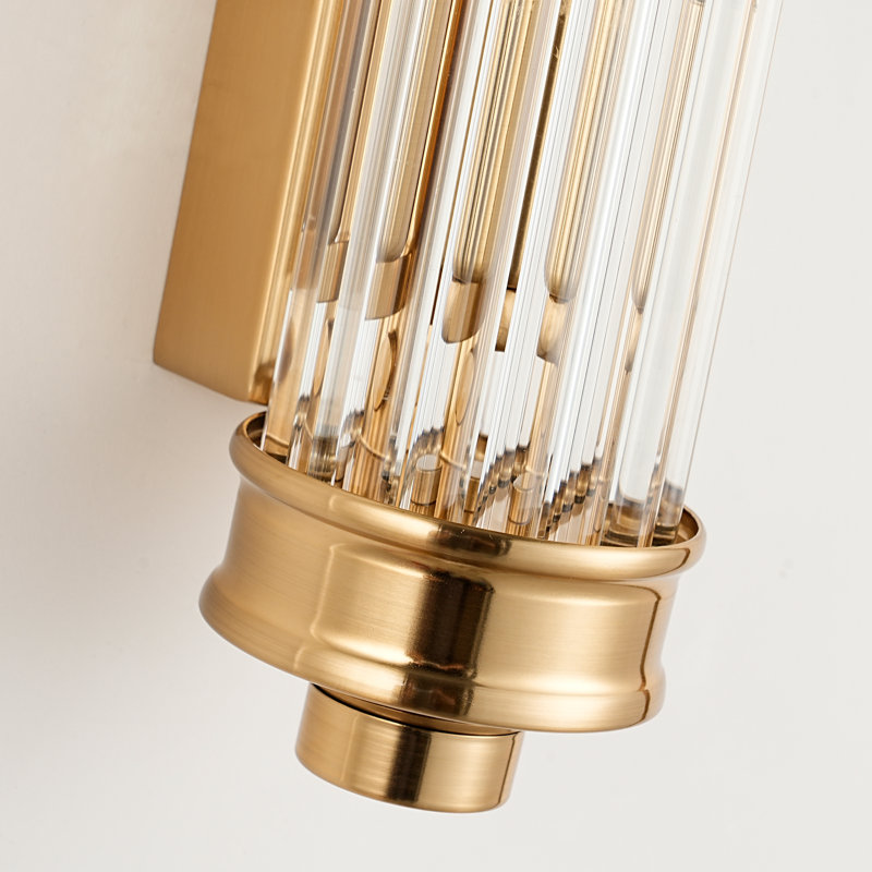 Millen Glass Wall Sconce, Brass