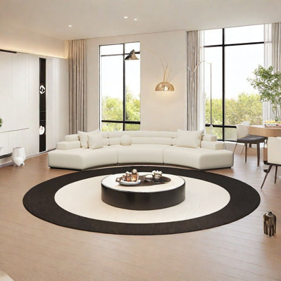 Semi-circular arc  negotiating sofa