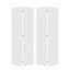 18Double Modern Flat Panel 38 In. X 84 In. Solid Core White Finished Vinyl Bi-Fold Door With Hardware Kit-125102886