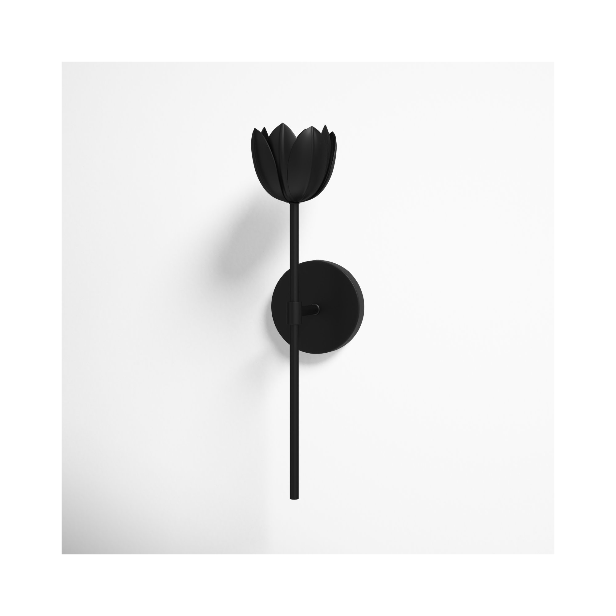 Dario 1-Light Dimmable LED Armed Sconce, Black