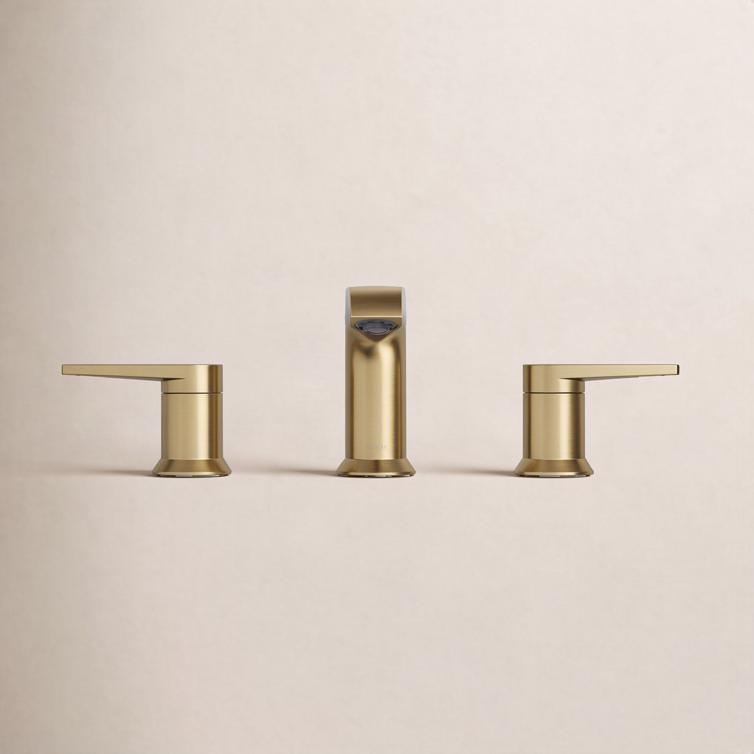 Hint Widespread Bathroom Faucet with Drain, Vibrant Brushed Moderne Brass