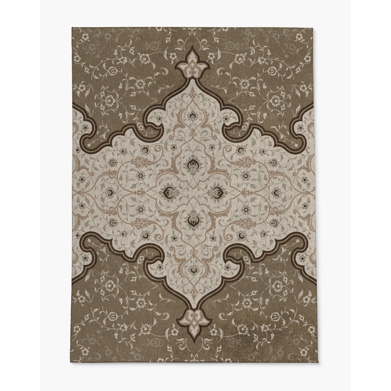 Tapis pour chaise rectangulaire à poils courts Belle, Beige, L 48 po x L 72 po