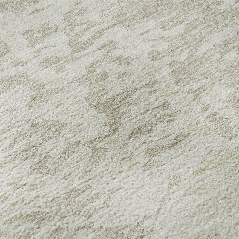 Premium Machine Washable Prisco Ivory Rug, Rectangle 1'8" x 2'6"