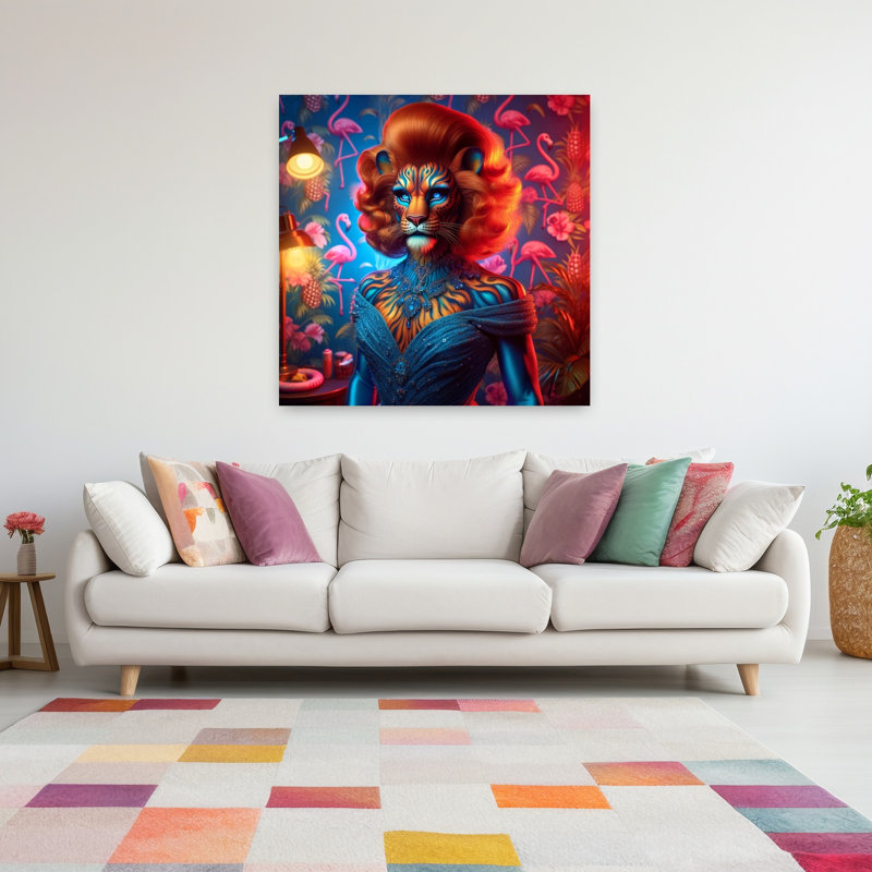 Art contemporain, art contemporain surréel, H 48 po x l 48 po