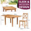 6 - Person Solid Oak Dining Set