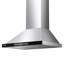 Hotte murale de 30 po pour hotte de cuisine à fixation au plafond 800 CFM et commande tactile
