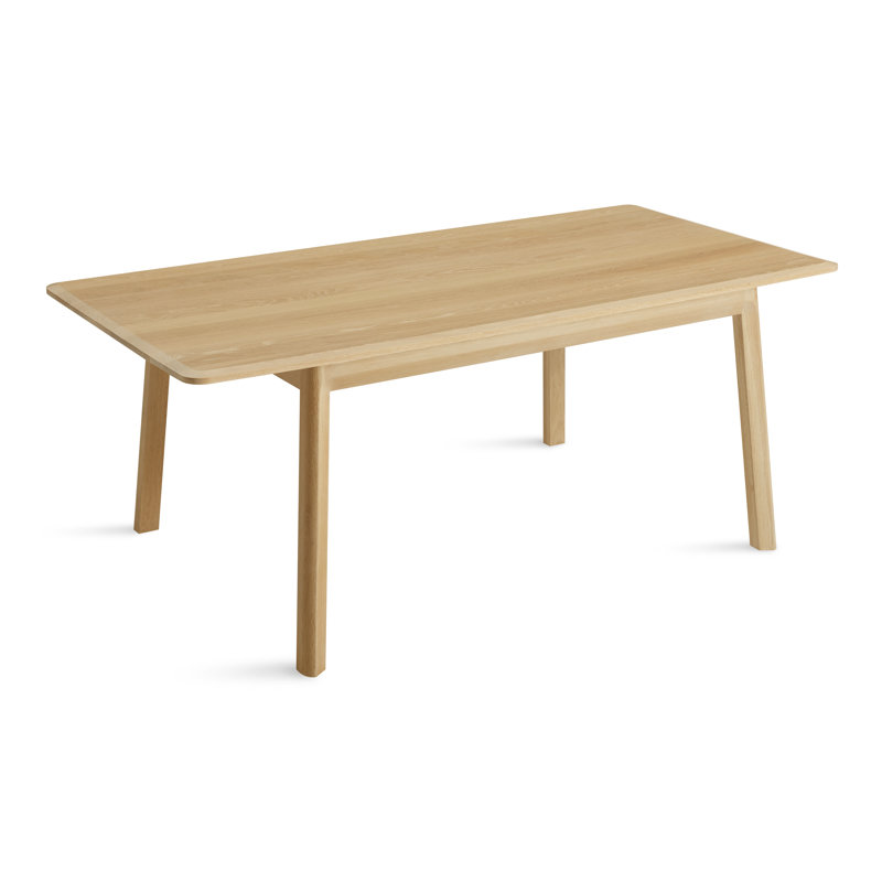 Keeps Solid Wood Dining Table, White Oak, 38" W x 77" L