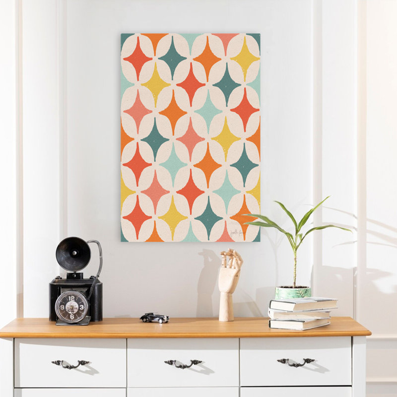 Fraîchement cuit au four, modèle IVA - lien bleu-vert, art orange, H 24 po x l 16 po