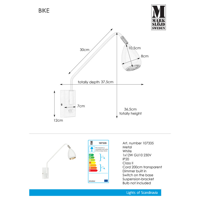 Dow Plug-in Spotlight, White