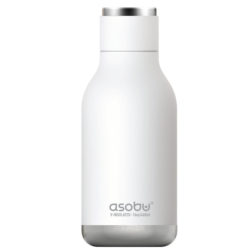 Asobu Vacuum Insulated Stainless Steel Travel Mug, White